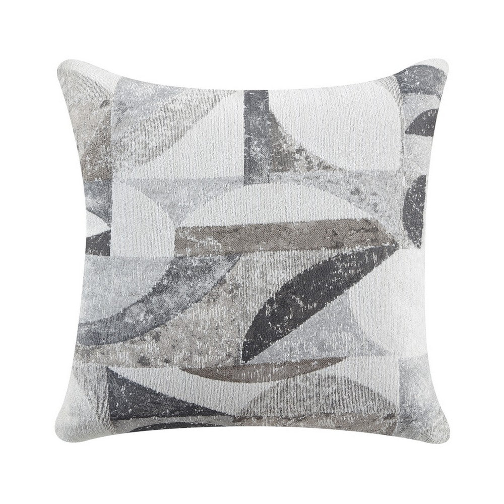 Loi Loveseat w 2 Pillows | Flared Arms | Dark Gray Chenille | Black 63"
