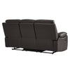 Drake Manual Double Reclining Sofa | Foam Cushions | Brown Faux Leather
