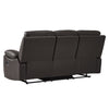 Drake Manual Double Reclining Sofa | Foam Cushions | Brown Faux Leather