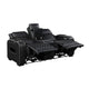 Fiya Power Double Reclining LED Loveseat | USB Ports | Black Faux Leather