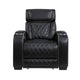 Fiya Power Reclining LED Chair | USB and Cup Holders | Black Faux Leather