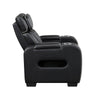 Fiya Power Reclining LED Chair | USB and Cup Holders | Black Faux Leather