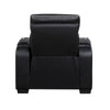 Fiya Power Reclining LED Chair | USB and Cup Holders | Black Faux Leather