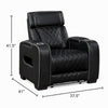 Fiya Power Reclining LED Chair | USB and Cup Holders | Black Faux Leather