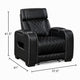 Fiya Power Reclining LED Chair | USB and Cup Holders | Black Faux Leather