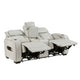 Fiya Power Double Reclining LED Loveseat | USB Ports | Taupe Faux Leather
