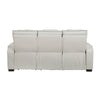 Fiya Power Double Reclining LED Sofa | USB Ports | Taupe Faux Leather