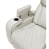 Fiya Power Double Reclining LED Sofa | USB Ports | Taupe Faux Leather