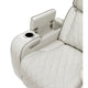 Fiya Power Double Reclining LED Sofa | USB Ports | Taupe Faux Leather