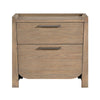 Rex Nightstand | 2 Drawers | Tray Top | Curved Bottom | Brown Hickory Veneer