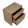 Rex Nightstand | 2 Drawers | Tray Top | Curved Bottom | Brown Hickory Veneer