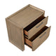 Rex Nightstand | 2 Drawers | Tray Top | Curved Bottom | Brown Hickory Veneer