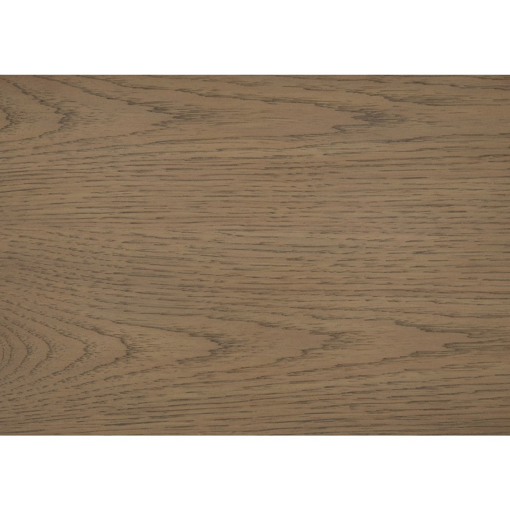 Rex Nightstand | 2 Drawers | Tray Top | Curved Bottom | Brown Hickory Veneer