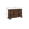 Gony Wide Dresser | 5 Drawers | 2 Cabinets | Traditional Carving | Dark Brown
