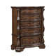 Gony Tall Dresser Chest | 5 Drawers | Traditional Carving | Gold | Dark Brown