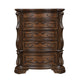 Gony Tall Dresser Chest | 5 Drawers | Traditional Carving | Gold | Dark Brown