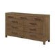 Masi Wide Dresser | 9 Drawers | Antique Handles | Transitional Style | Brown