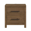 Masi Nightstand | 2 Drawers | Built-In USB Ports | Transitional Style | Brown