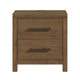 Masi Nightstand | 2 Drawers | Built-In USB Ports | Transitional Style | Brown