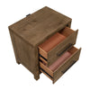 Masi Nightstand | 2 Drawers | Built-In USB Ports | Transitional Style | Brown