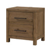 Masi Nightstand | 2 Drawers | Built-In USB Ports | Transitional Style | Brown