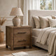 Masi Nightstand | 2 Drawers | Built-In USB Ports | Transitional Style | Brown
