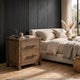 Masi Nightstand | 2 Drawers | Built-In USB Ports | Transitional Style | Brown
