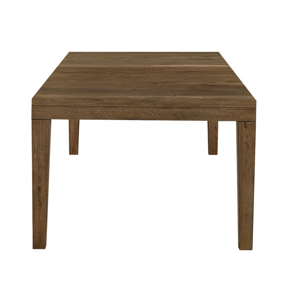 Masi Dining Table | Self Storing Extension Leaf |  Brown Wood 84-102"