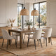 Masi Dining Table | Self Storing Extension Leaf |  Brown Wood 84-102"