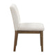 Masi Dining Side Chair Set of 2 | Padded Seat | Light Gray Polyester | Brown