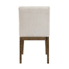 Masi Dining Side Chair Set of 2 | Padded Seat | Light Gray Polyester | Brown
