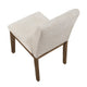 Masi Dining Side Chair Set of 2 | Padded Seat | Light Gray Polyester | Brown