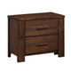 King Bedroom Set, Brown, 5pc w 2 Nightstands, Dresser, Mirror