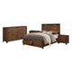 King Bedroom Set, Storage Design, Brown, 4pc w 2 Nightstands, Dresser