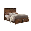 King Bedroom Set, Storage Design, Brown, 4pc w 2 Nightstands, Dresser