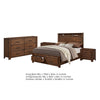 King Bedroom Set, Storage Design, Brown, 4pc w 2 Nightstands, Dresser