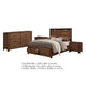 King Bedroom Set, Storage Design, Brown, 4pc w 2 Nightstands, Dresser