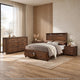 King Bedroom Set, Storage Design, Brown, 4pc w 2 Nightstands, Dresser