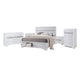 King Bedroom Set, White, 5pc w 2 Nightstands, Dresser, Chest