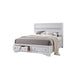 King Bedroom Set, White, 5pc w 2 Nightstands, Dresser, Chest