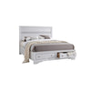 King Bedroom Set, White, 5pc w 2 Nightstands, Dresser, Chest