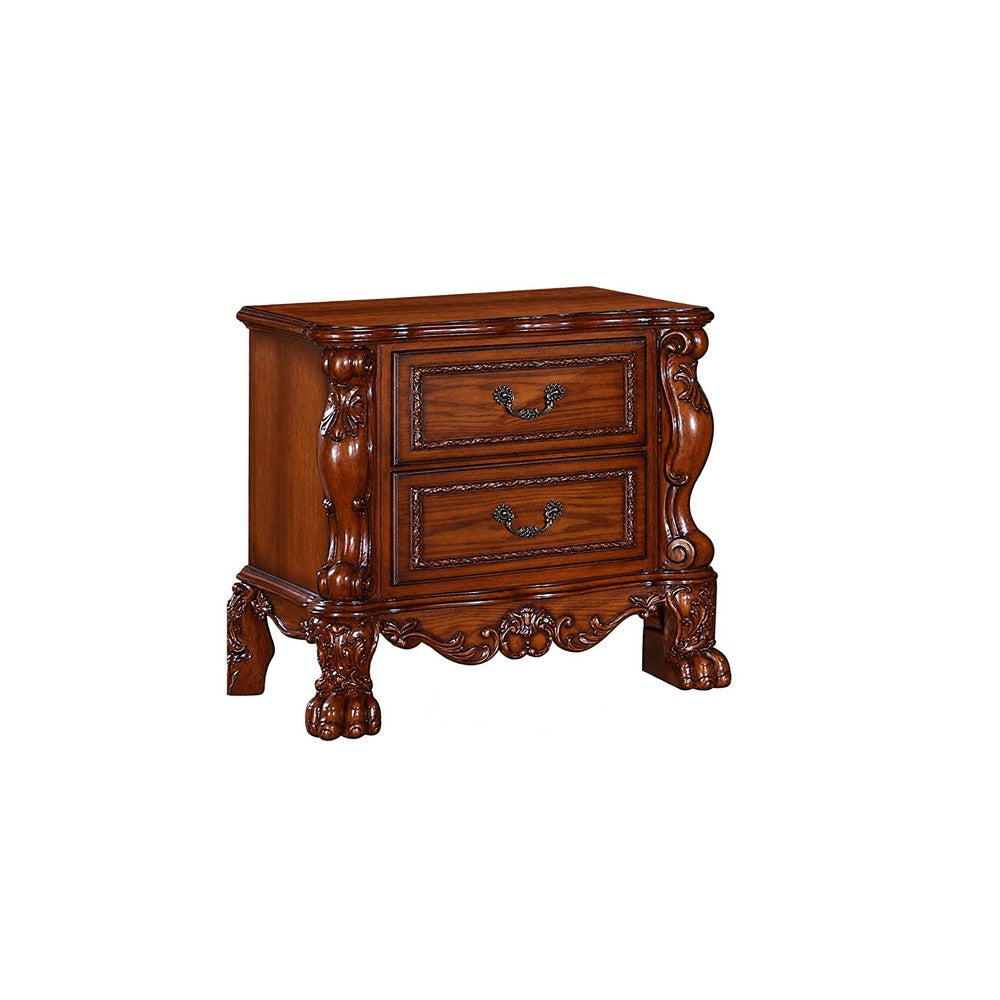 Queen Bedroom Set, Black Brown, 5pc w 2 Nightstands, Dresser, Mirror