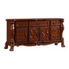 Queen Bedroom Set, Sleigh Design, Black Brown, 4pc w 2 Nightstands, Dresser