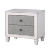 King Bedroom Set, Gray White, 5pc w 2 Nightstands, Dresser, Chest