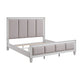 King Bedroom Set, Gray White, 5pc w 2 Nightstands, Dresser, Chest