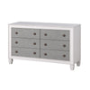 King Bedroom Set, Gray White, 5pc w 2 Nightstands, Dresser, Chest