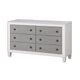 King Bedroom Set, Gray White, 5pc w 2 Nightstands, Dresser, Chest
