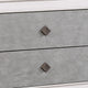 King Bedroom Set, Upholstered Design, Gray White, 3pc w 2 Nightstands