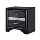 Queen Bedroom Set, Black Gray, 5pc w 2 Nightstands, Dresser, Mirror