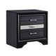 Queen Bedroom Set, Black Gray, 5pc w 2 Nightstands, Dresser, Mirror